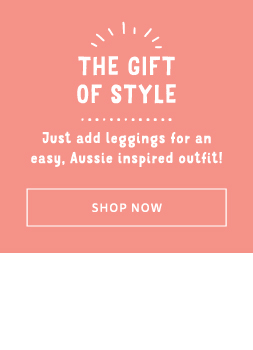Just add leggings for an easy, Aussie inspired outfit!