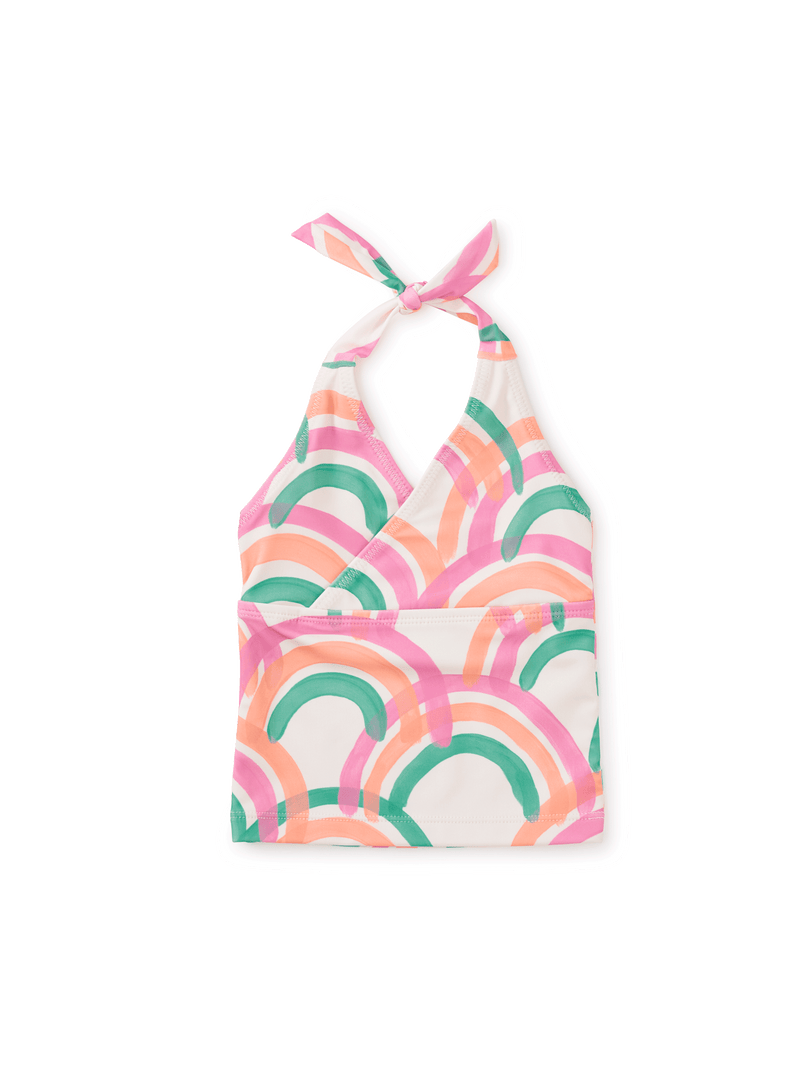 Tie Tankini Swim Top in Island Rainbow - View 1