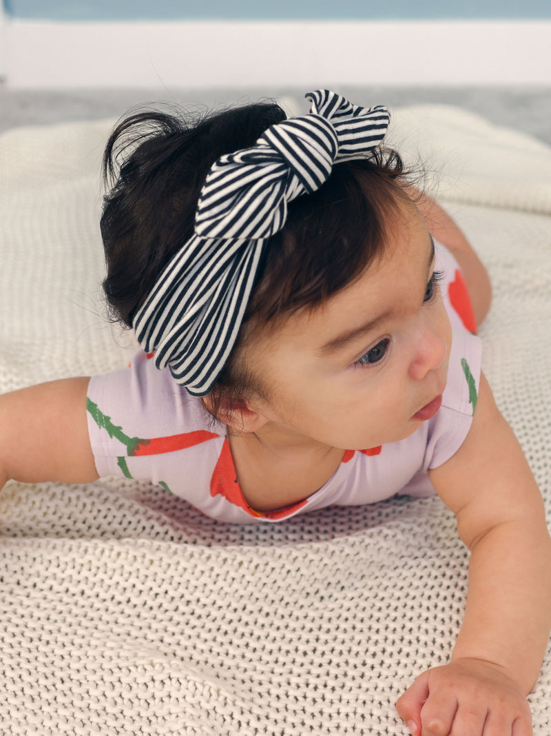 Bow Baby Headband in Jet Black - View 2