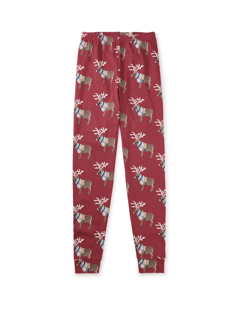 Adult Pajama Bottoms in Swedish Reindeers - View 1