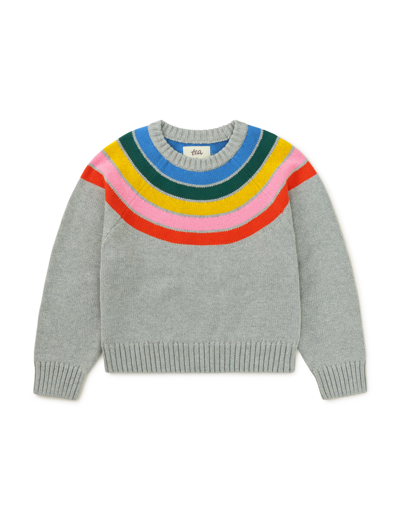 Rainbow Sweater in Med Heather Grey - View 1