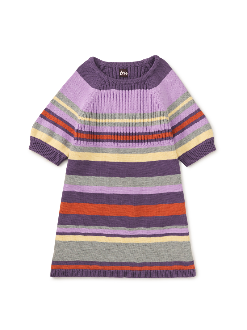 Cozy Sweater Dress in Bold Stripe - View 1