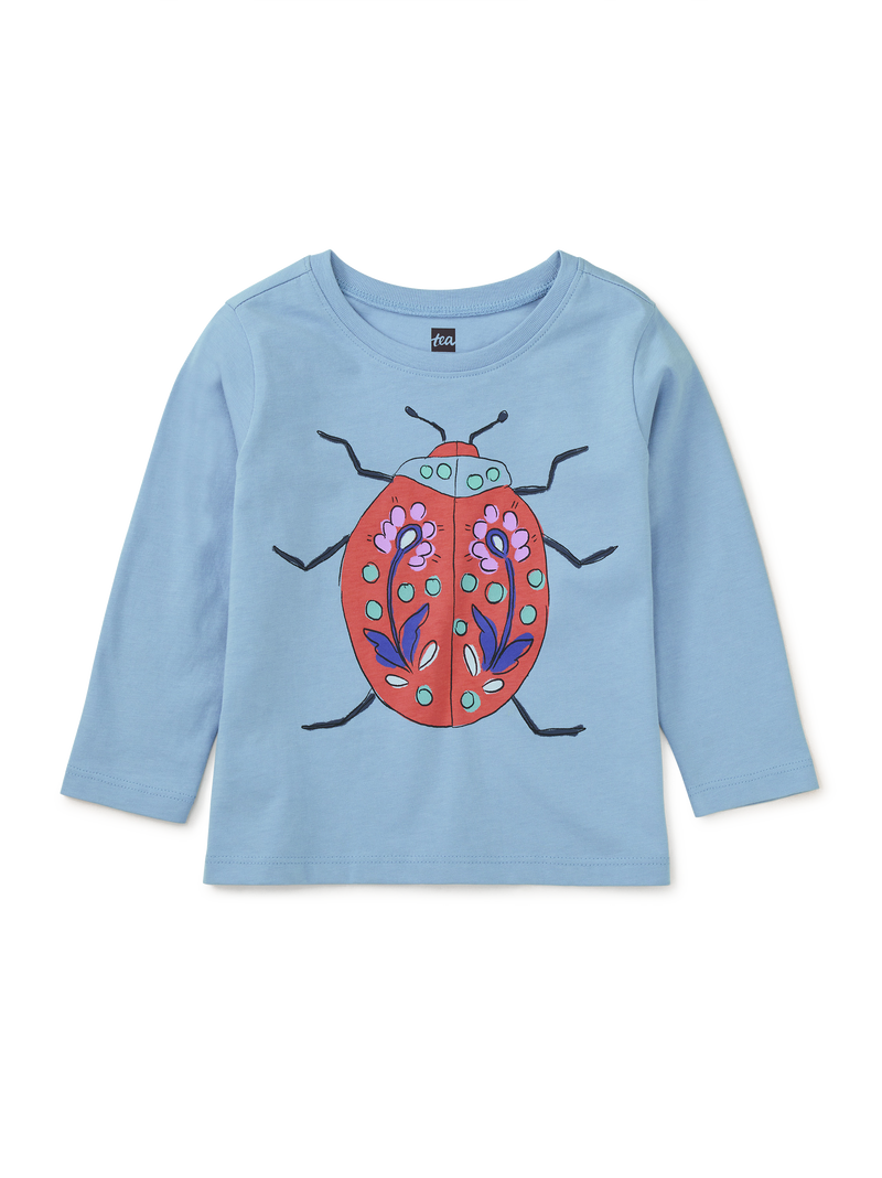 Painted Ladybug Graphic Tee in Scenic Blue - View 2