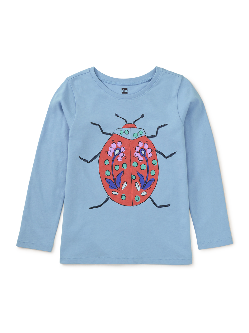 Painted Ladybug Graphic Tee in Scenic Blue - View 1