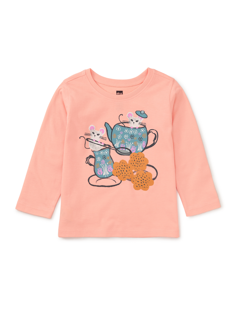 Turkish Tea Graphic Tee in Salmon - View 2