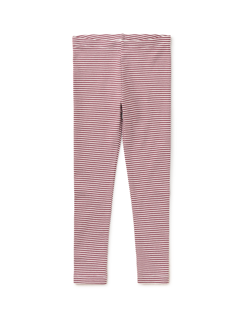 Striped Leggings in Cassis - View 2