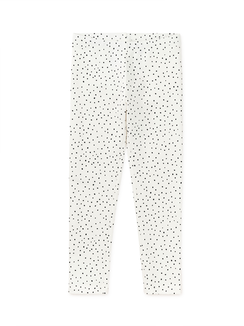 Printed Leggings in Ink Blot Dot In Chalk - View 2
