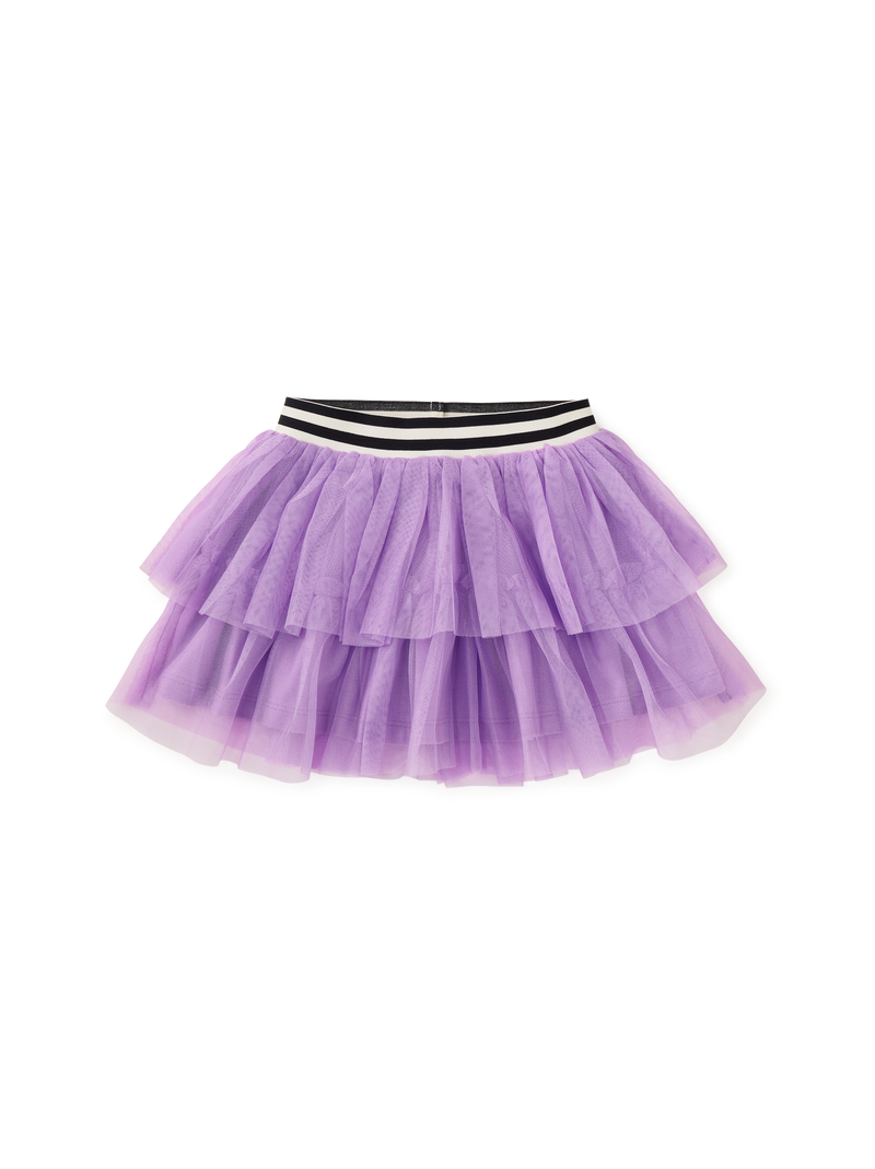 Tiered Tulle Skirt in Sheer Lilac - View 2