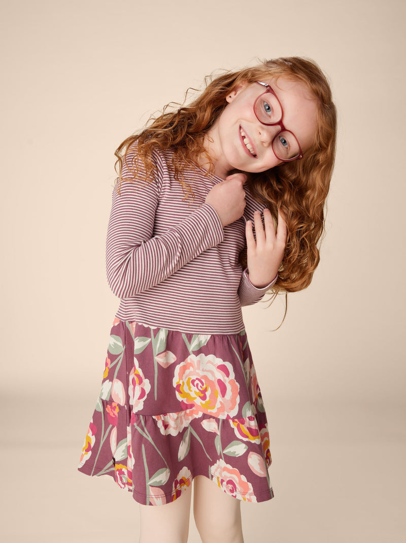Tiered Skirted Twirl Dress in Turkish Rose - View 2