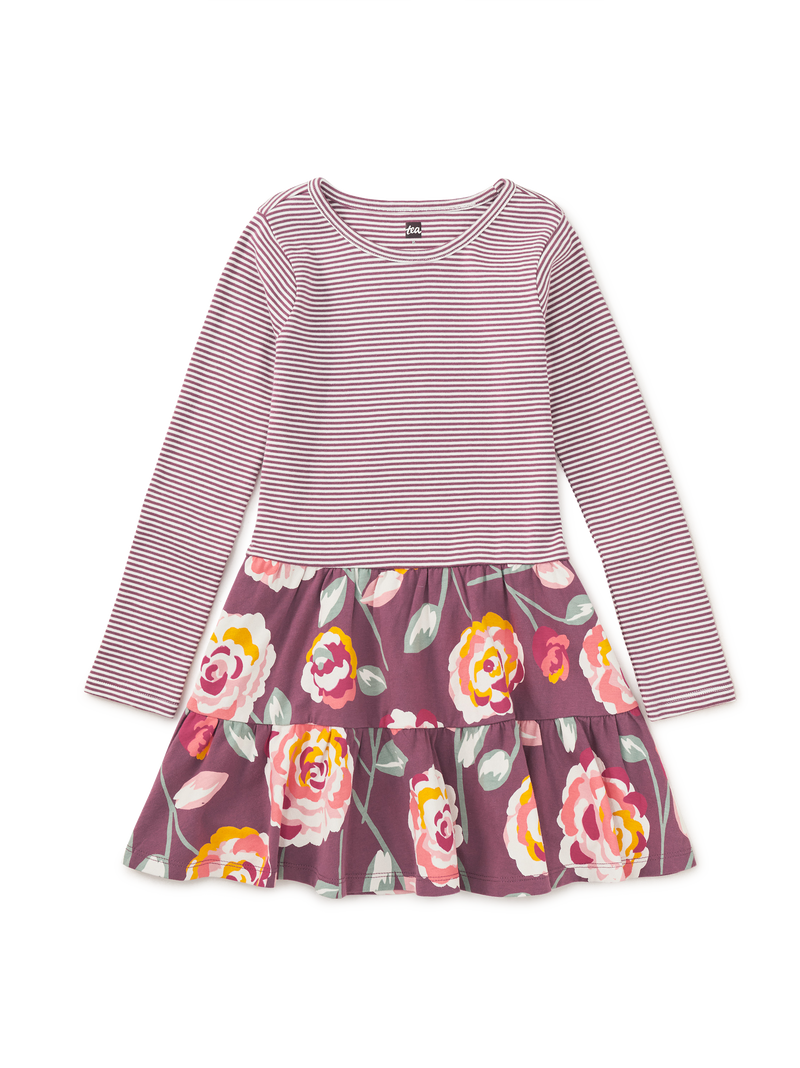 Tiered Skirted Twirl Dress in Turkish Rose - View 2
