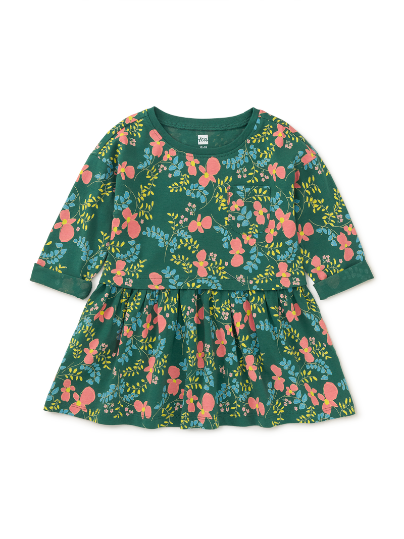 Printed Pocket Play Dress in Date Palm Floral - View 2
