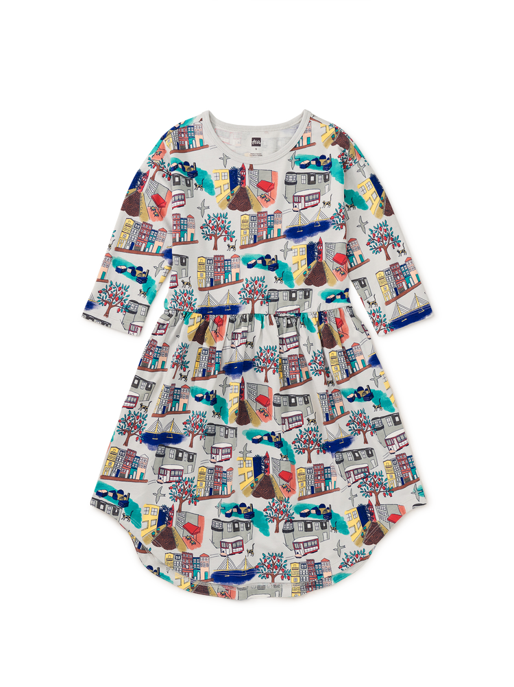 Girl Istanbul Miniature Long Sleeve Midi Dress | Tea Collection