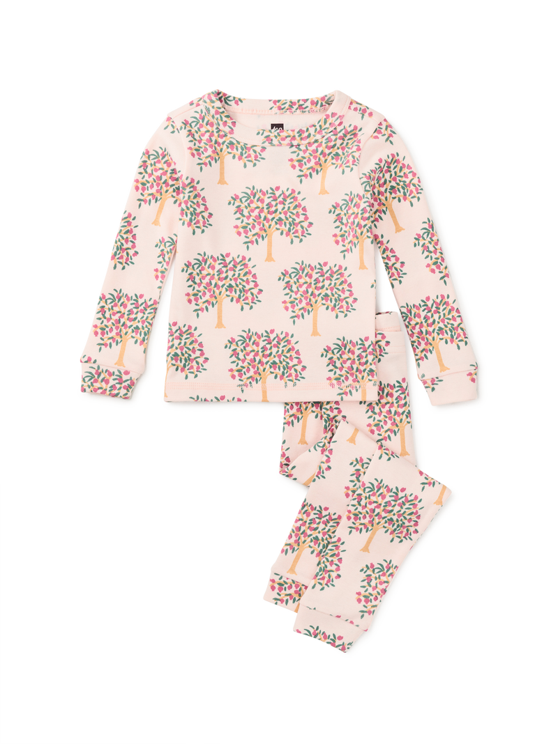 Goodnight Pajama Set in Pomegranate Tree - View 2