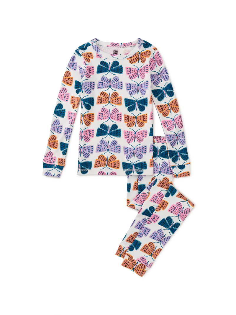 Goodnight Pajama Set in Wiggle Wings Butterflies - View 1