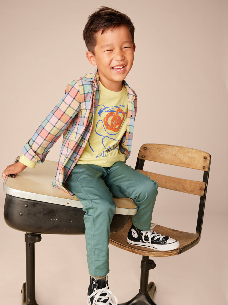 Simit Pelican Graphic Tee in Lemongrass - View 2