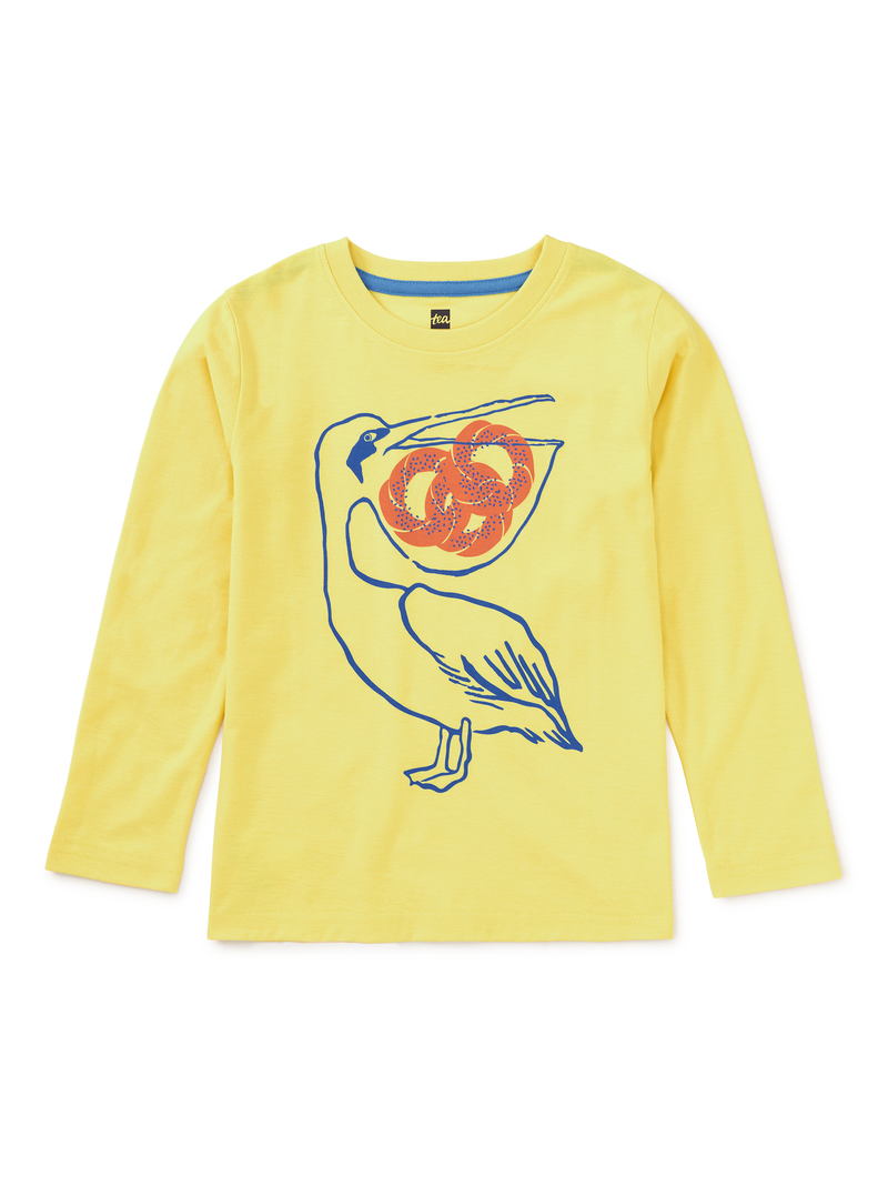 Simit Pelican Graphic Tee in Lemongrass - View 1