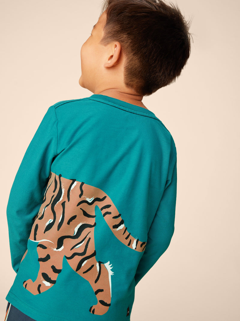 Tiger Prowl Double Sided Tee in Scuba - View 2