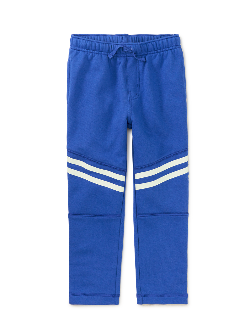Speedy Striped Joggers in Majorelle Blue - View 2