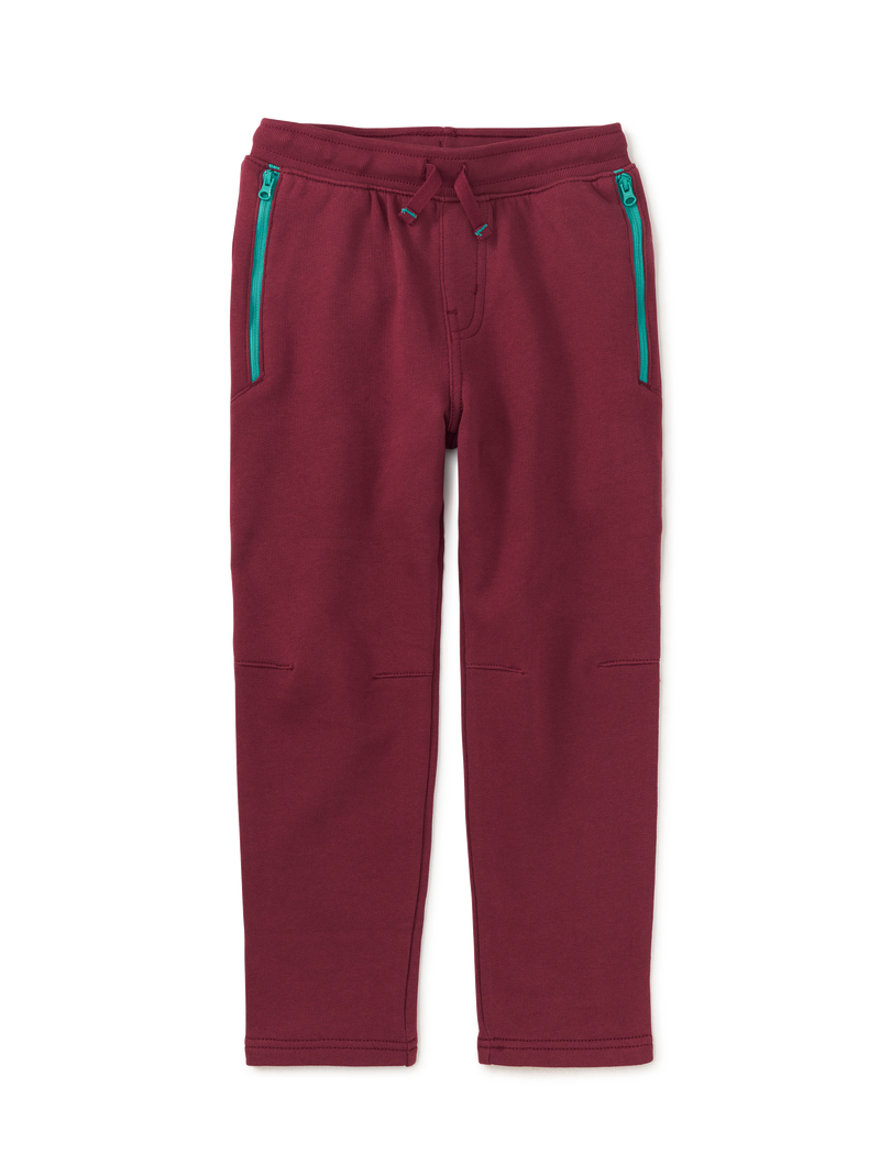Feeling Zippy Joggers in Sangria - View 1