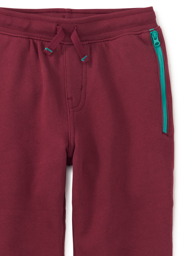 Feeling Zippy Joggers in Sangria - View 2