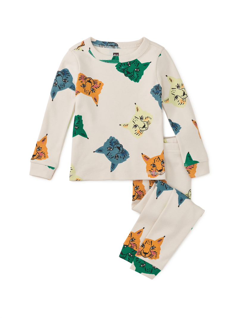 Goodnight Pajama Set in Lotsa Lynx - View 2