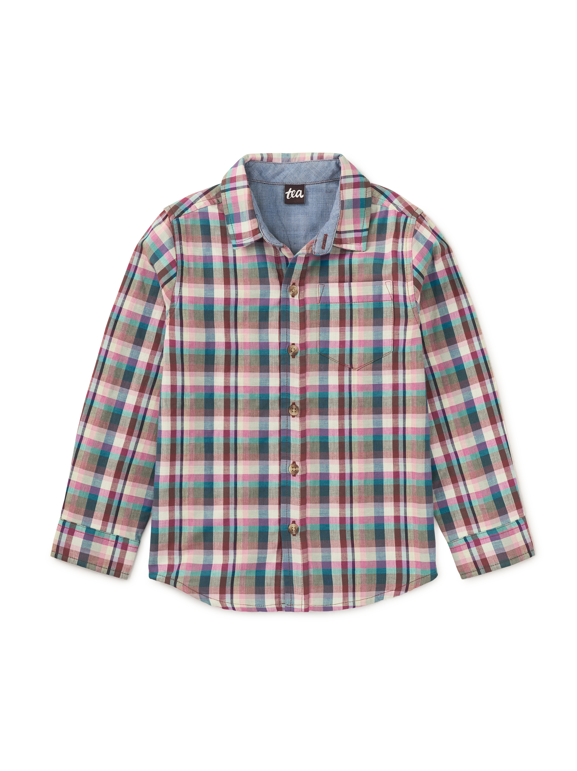 Double Weave Plaid Button Up