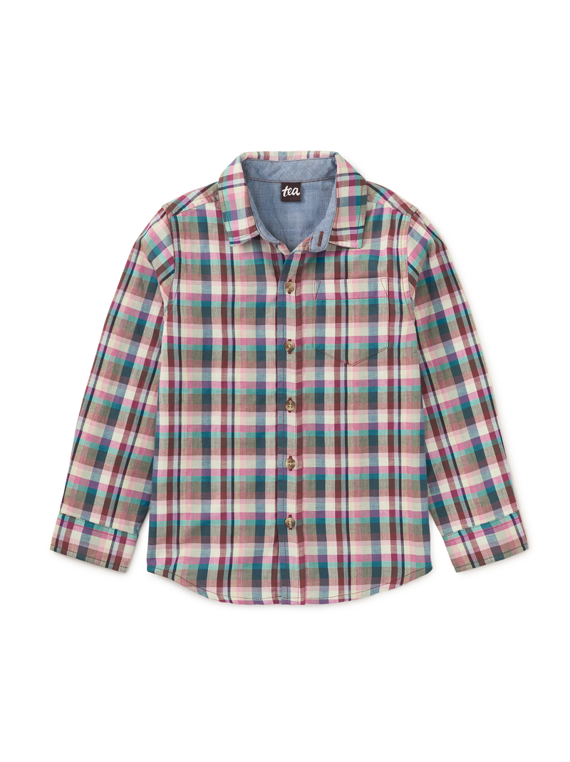 Double Weave Plaid Button Up in Antalya Plaid - View 1