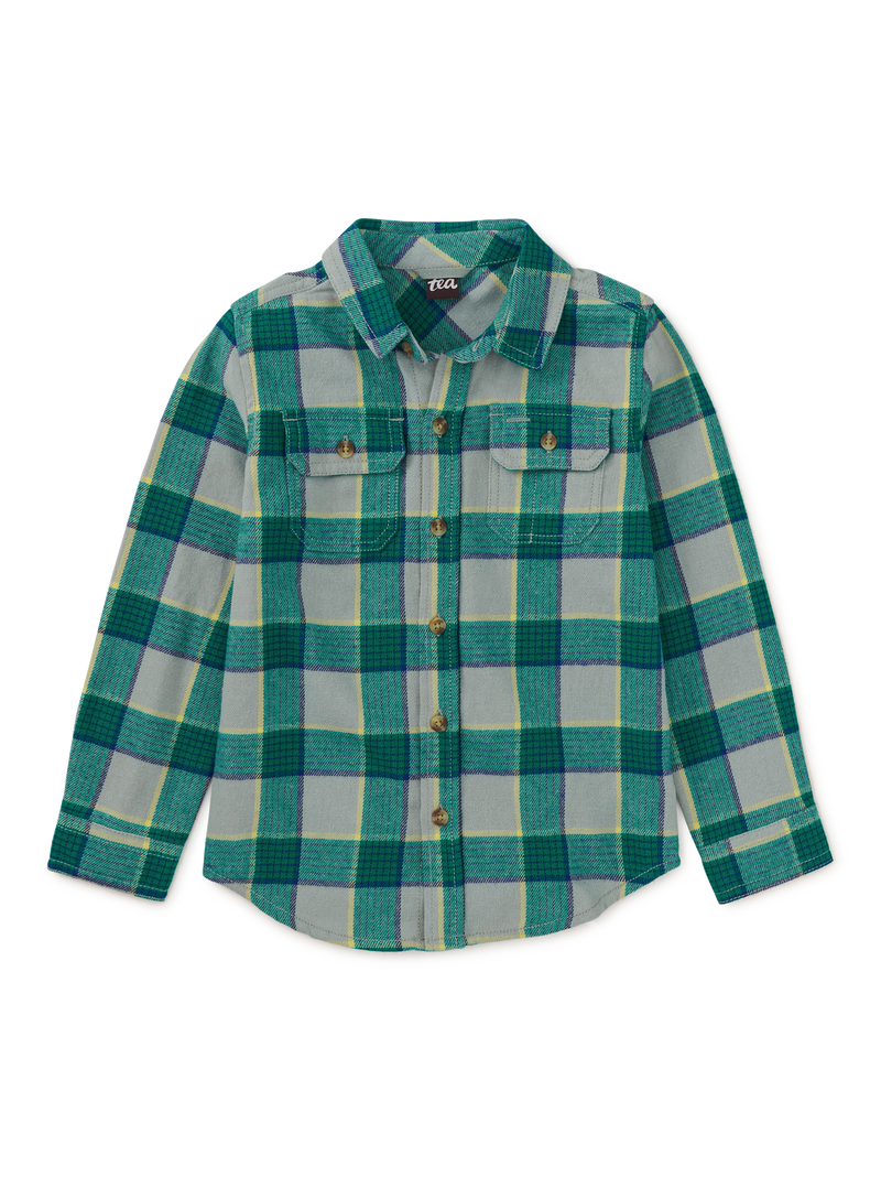Flannel Button Up Shirt in Anatolian Plaid - View 1