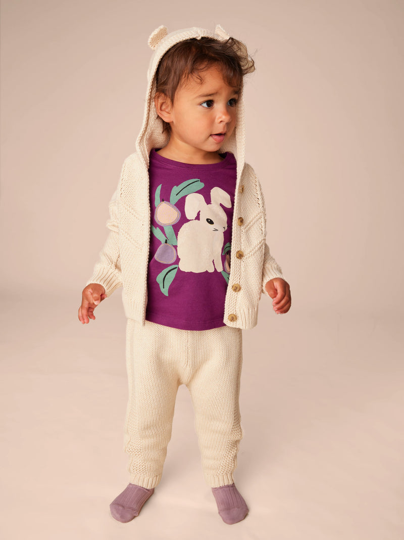 Cozy Baby Pants in Oatmeal Heather - View 2