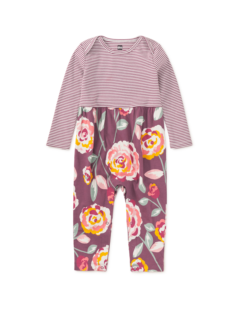 Print Mix Baby Romper in Turkish Rose - View 2