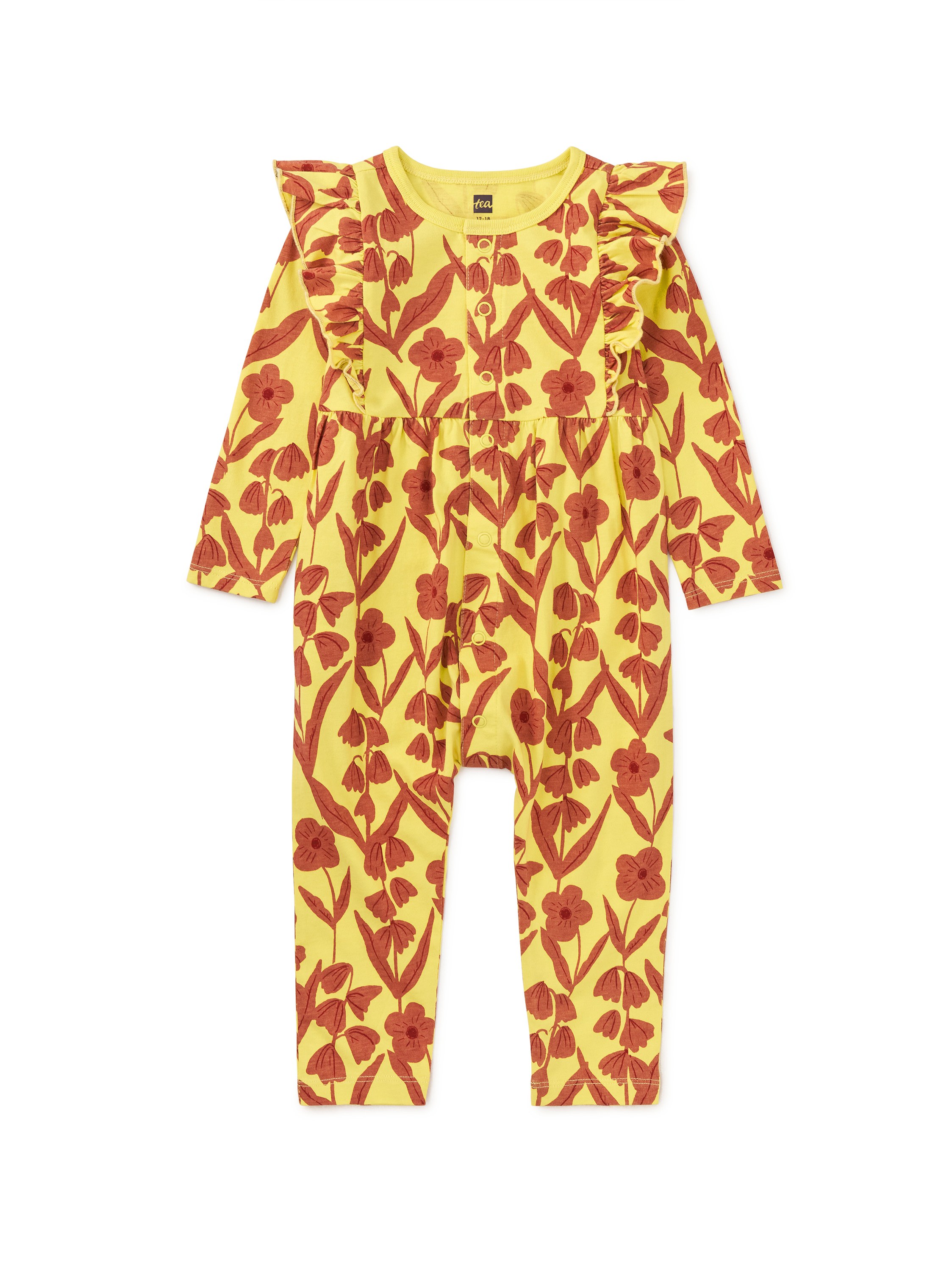 Snap Front Ruffle Baby Romper