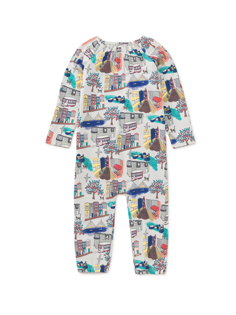 Raglan Baby Romper in Istanbul Miniature - View 1