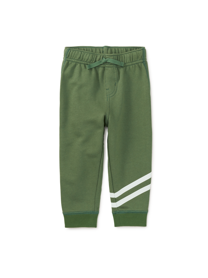 Speedy Striped Baby Joggers in Stem - View 1