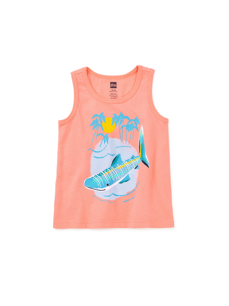 Whale Shark Tank Top in Sunset Pink - View 2