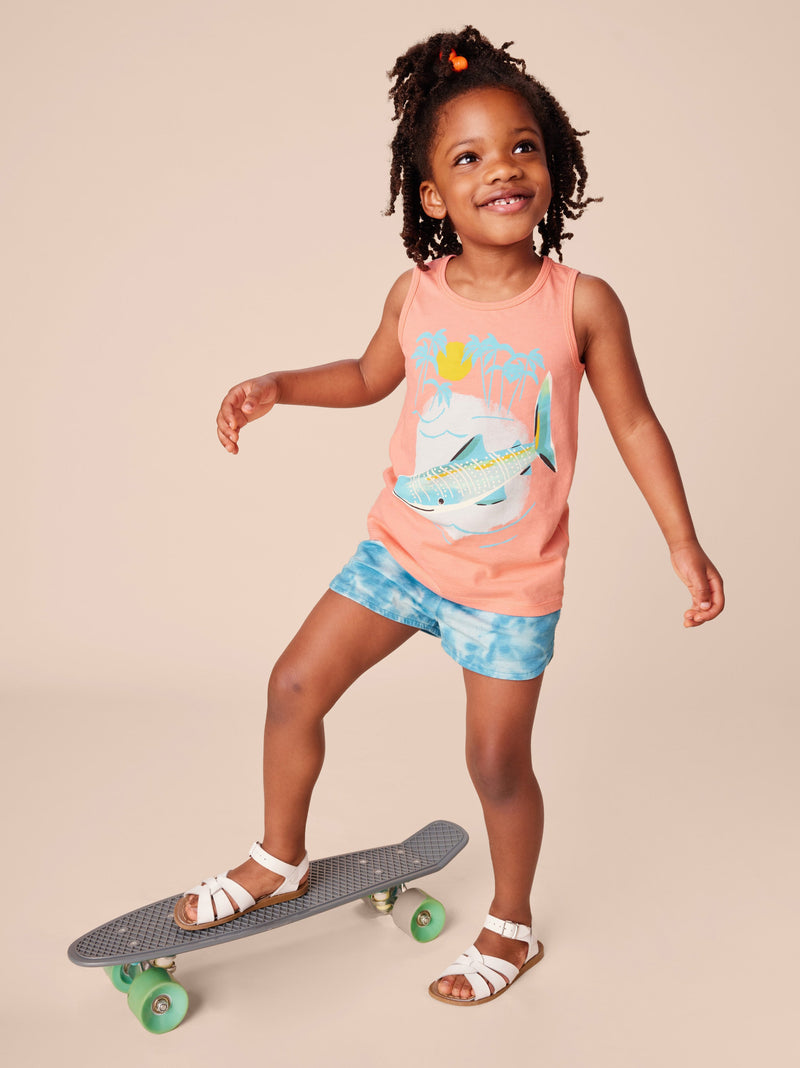 Whale Shark Tank Top in Sunset Pink - View 2