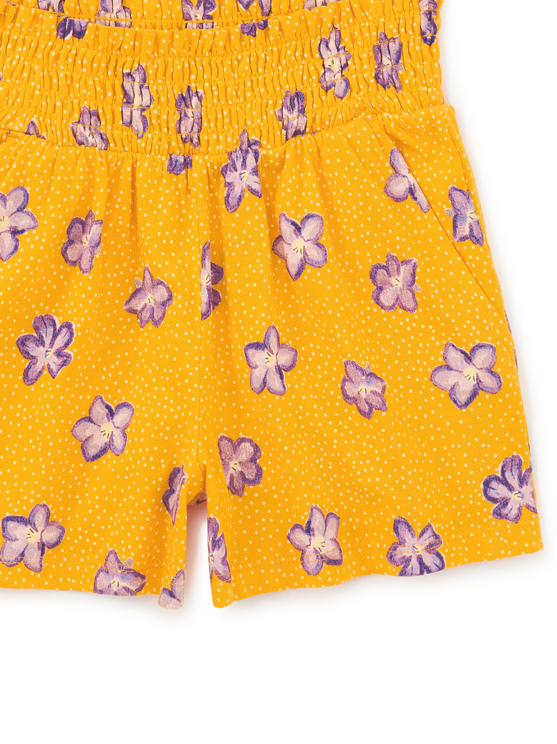 Paperbag High-Waist Shorts in Desert Rose - View 2