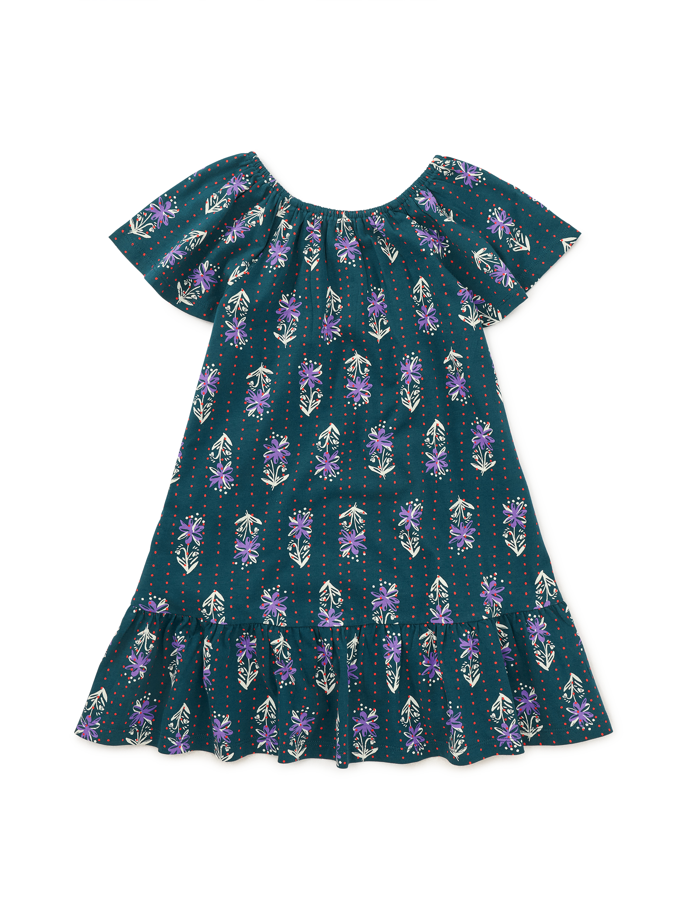 Flutter Sleeve Drop Skirt Dres