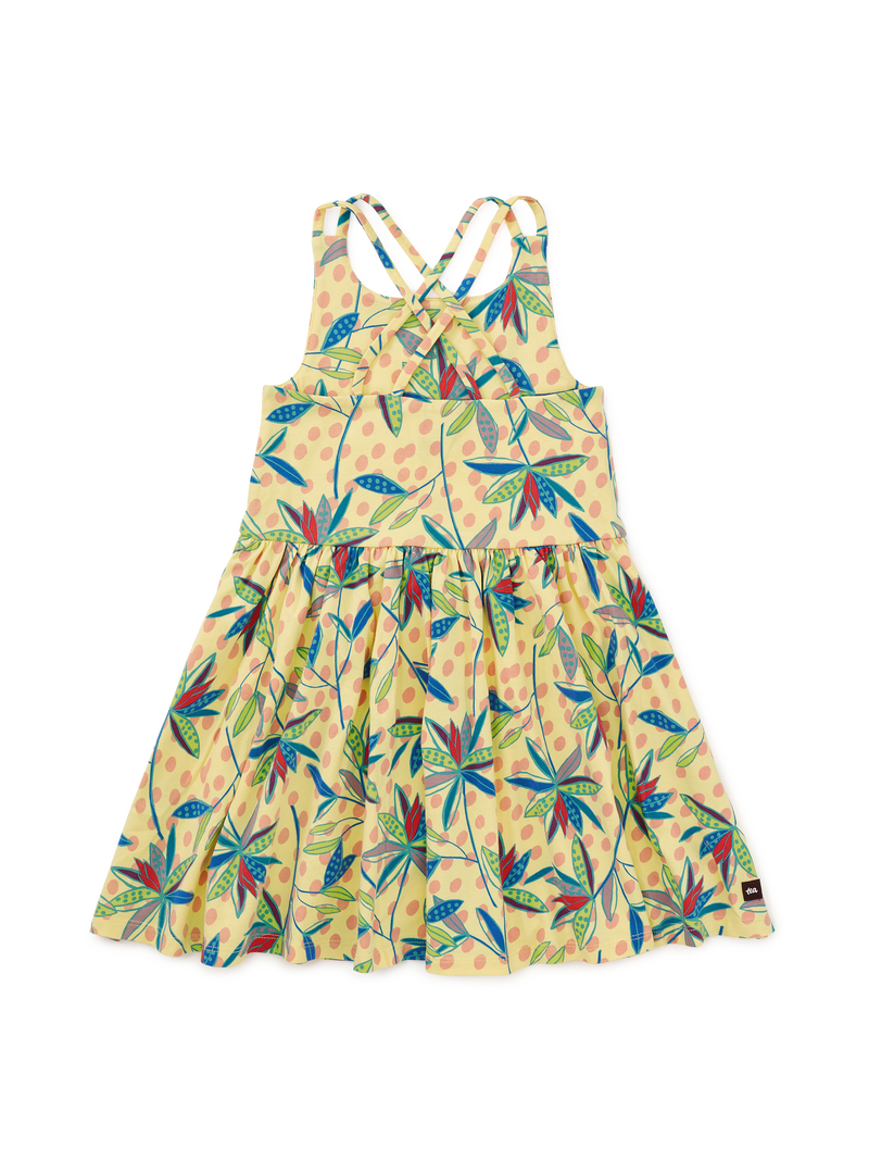Strappy Back Skirted Dress in Bird Of Paradise - View 2