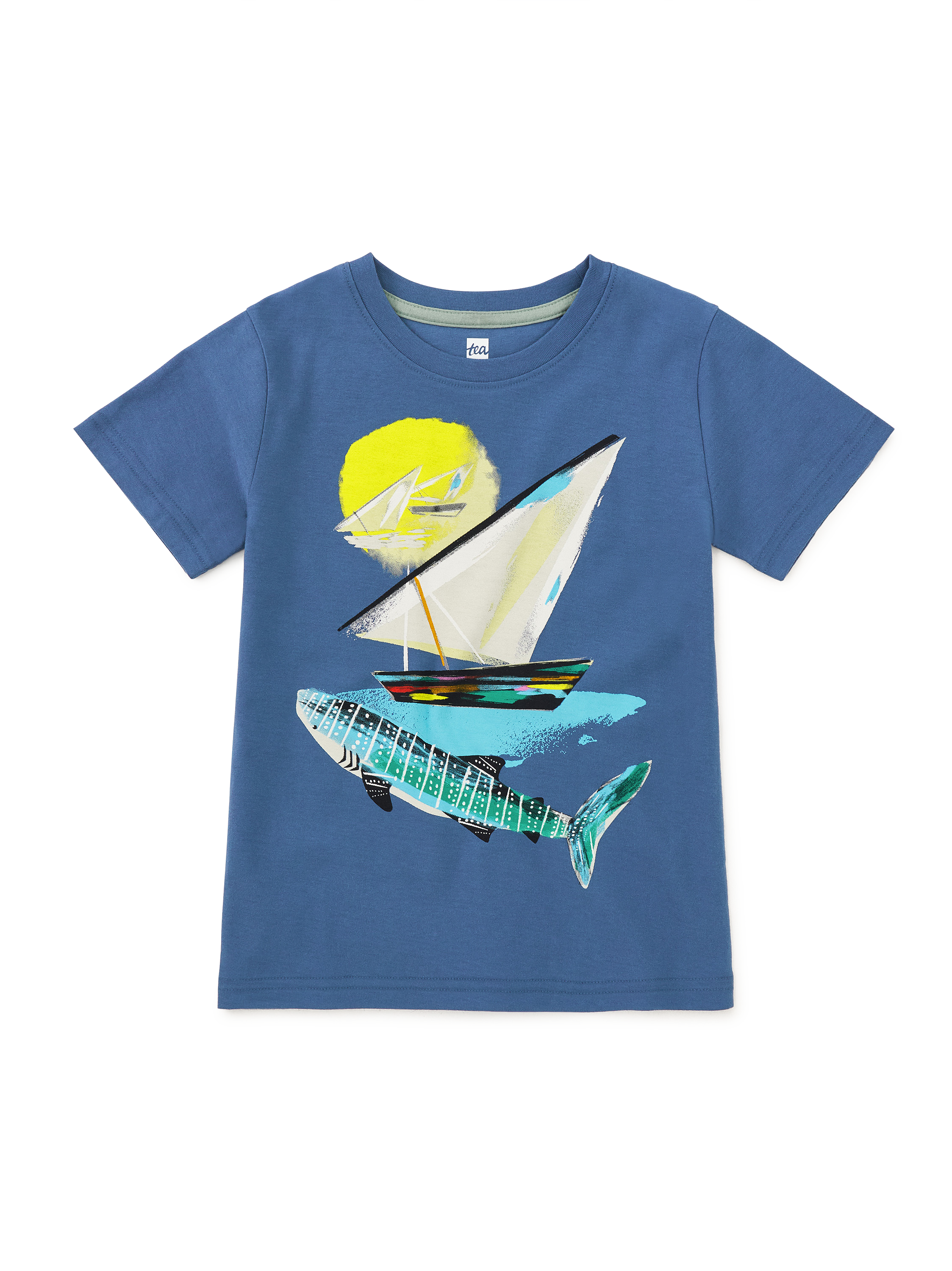 Shark And Sailboat Graphic Tee