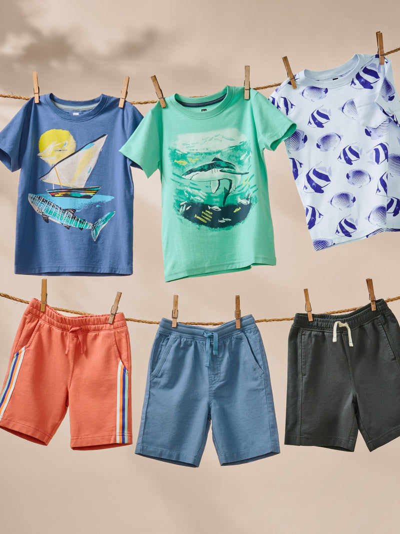 Shark Scenic Graphic Tee in Cascade - View 2