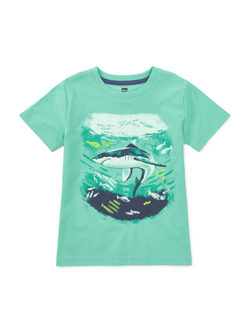 Shark Scenic Graphic Tee in Cascade - View 1
