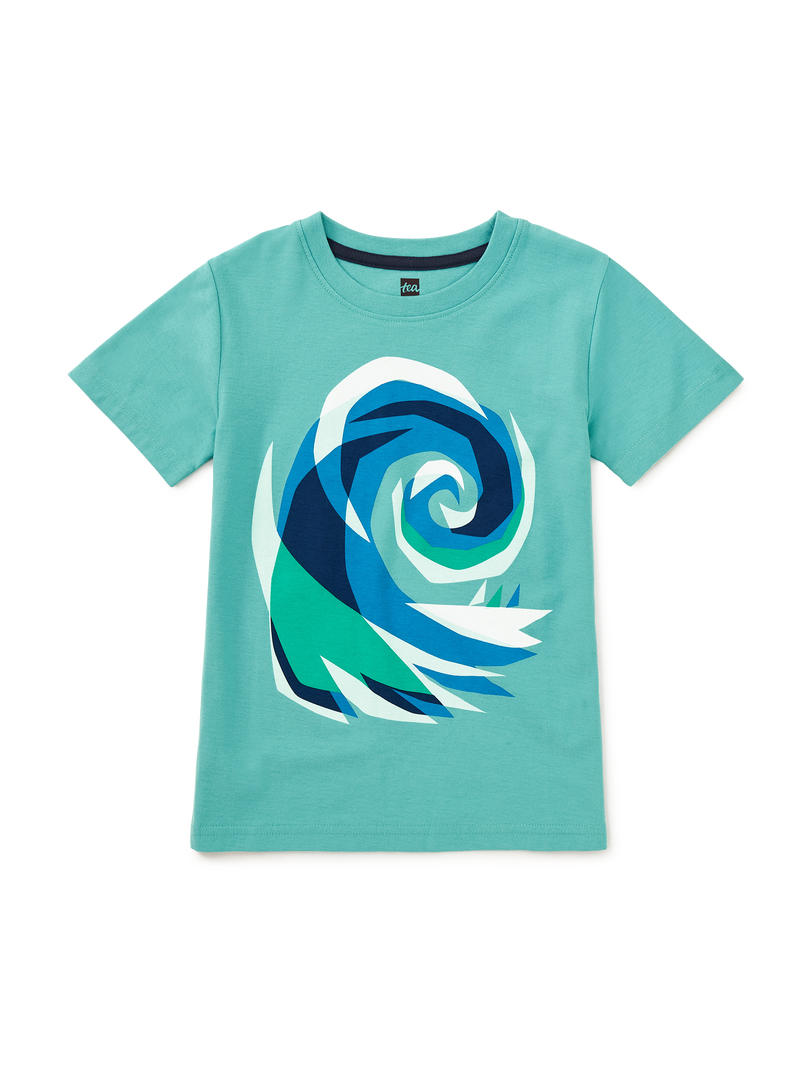 Wave Graphic Tee in Patina - View 2