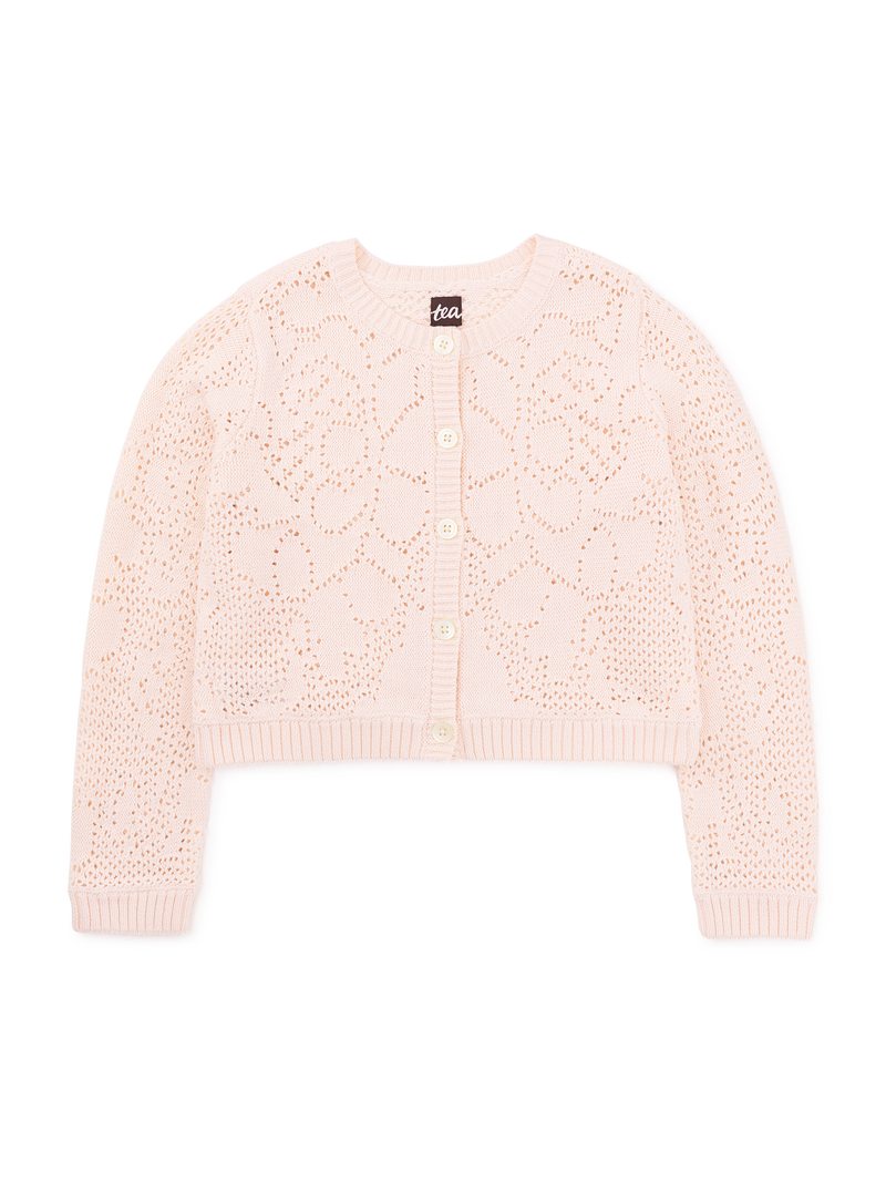 Knit Lace Cardigan in Knit Lace In Rosita - View 1
