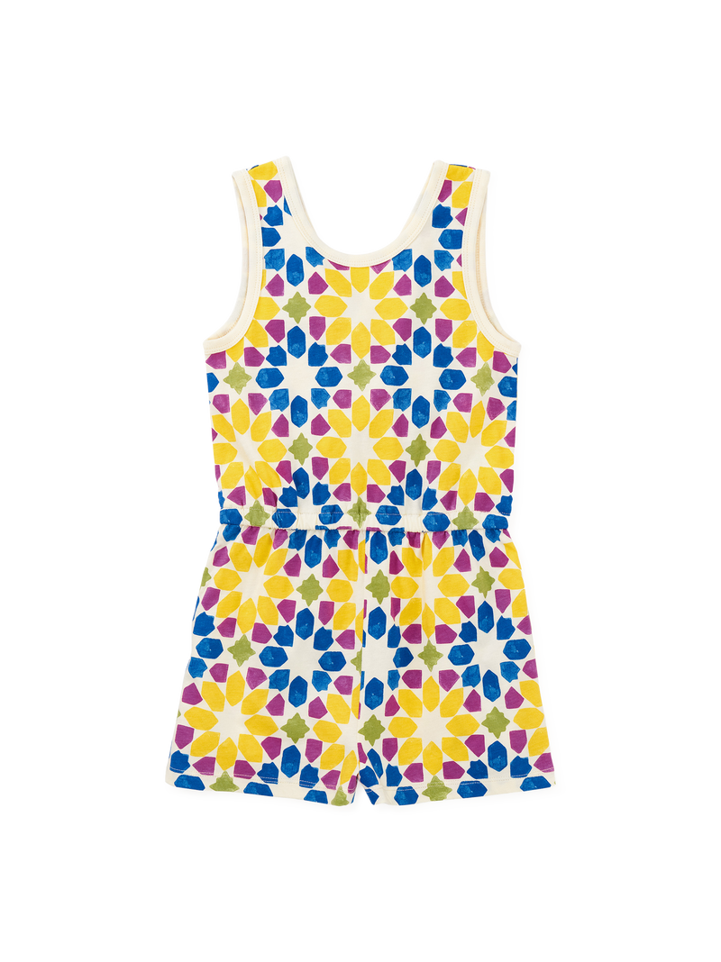 Reversible Wrap Romper in Porto Mosaic - View 1