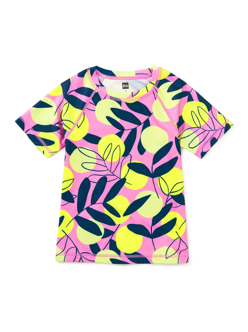 Short Sleeve Rash Guard in Mediterranean Citrus - View 1