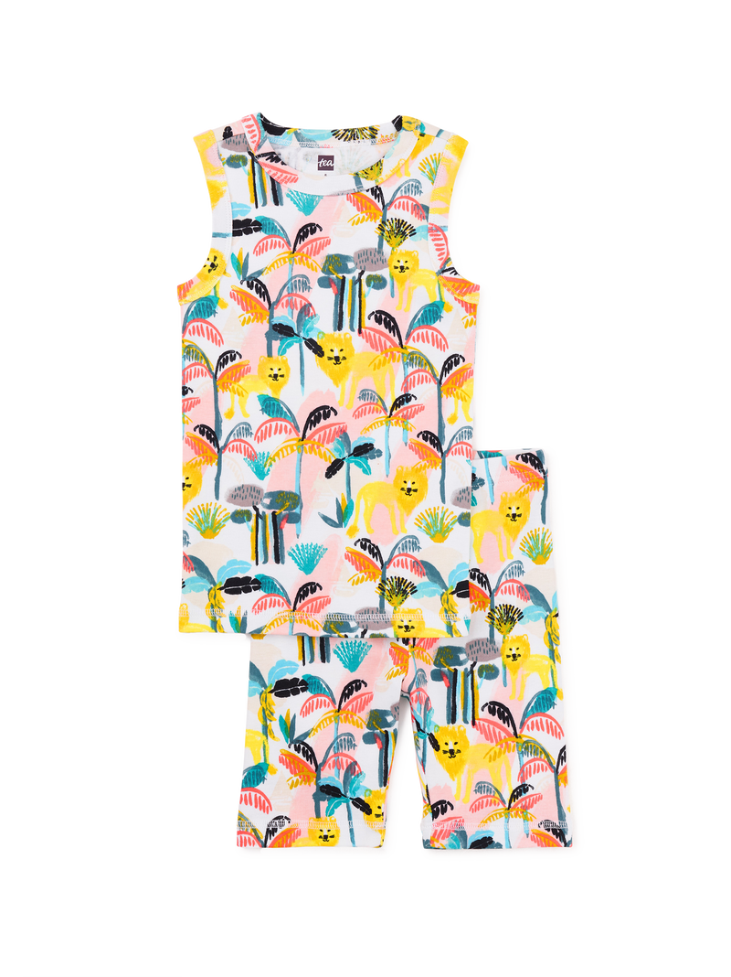Summer Nights Tank Pajama Set in Diani Beach Tropical Floral - View 1