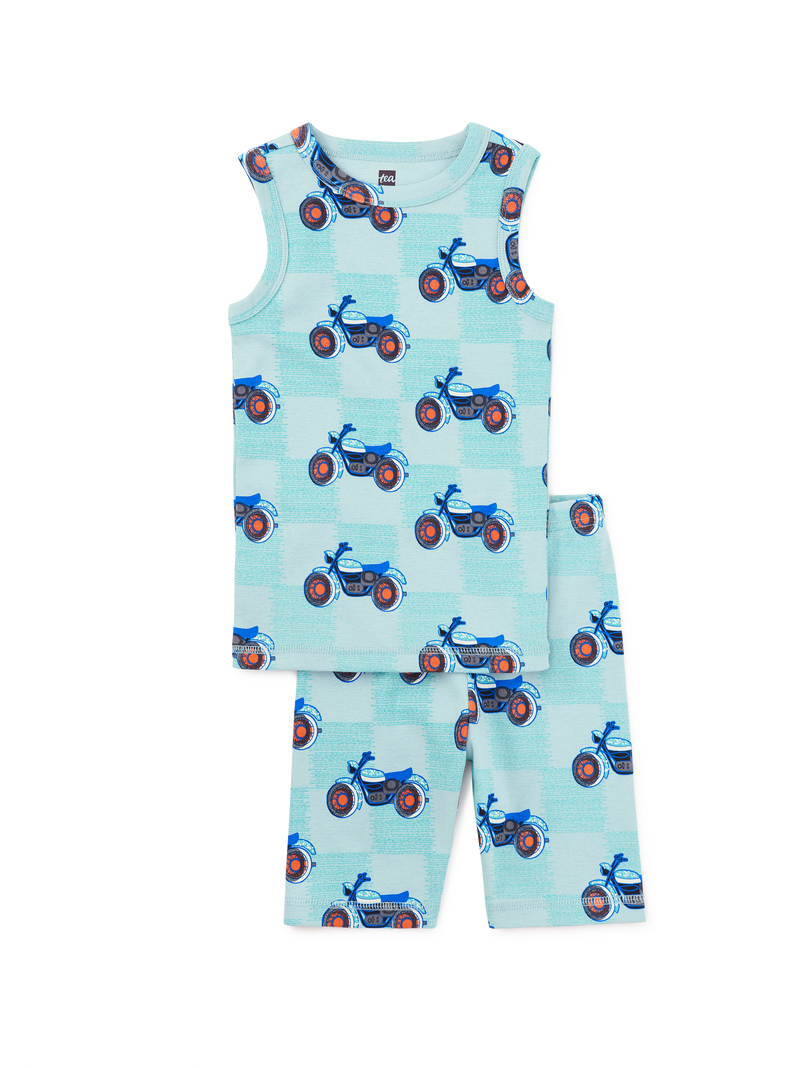 Summer Nights Tank Pajama Set in Maasai Mara Motorcycles - View 1