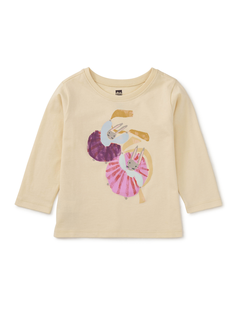 Twirling Bunnies Graphic Tee in Cornhusk - View 2