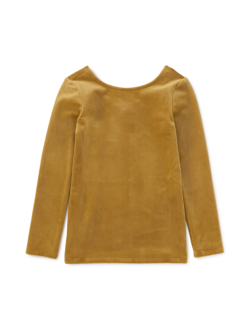 Velour Long Sleeve Slim Fit To in Chestnut - View 1