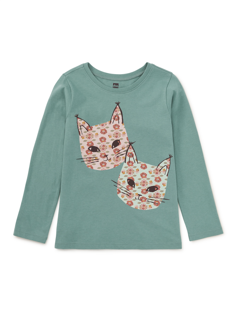 Turkish Cats Double Sided Tee in Seaspray - View 1